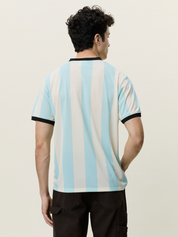Les Deux Argentina Football Jersey Blue White Stripe  2026 World Cup Soccer Merch Men’s Top for Men Lightweight Soft Sport Jerseys for Guys Athens GA Georgia Kempt Menswear Store Near Ne