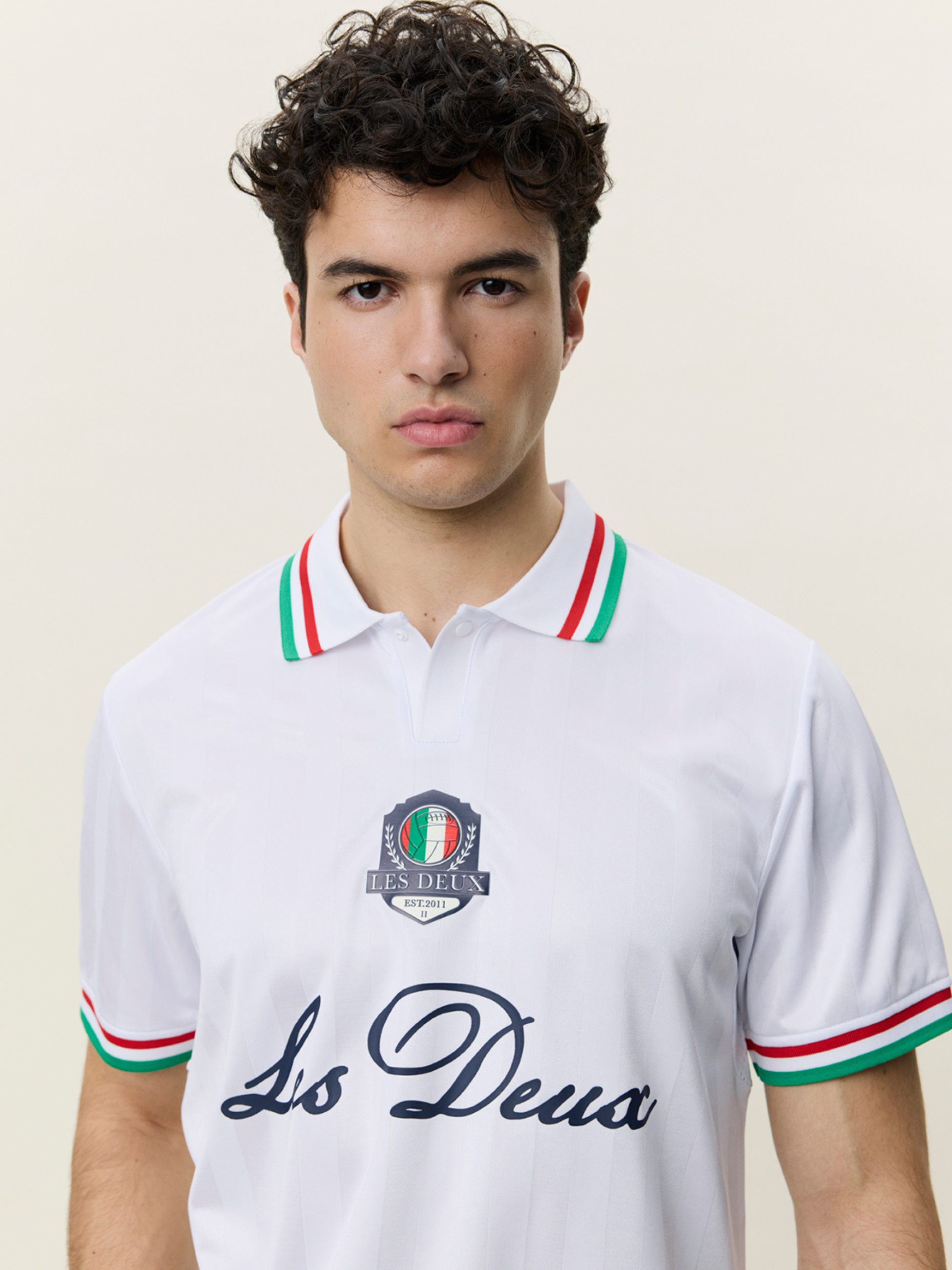 Les Deux Italy Football Jersey Ivory 2026 World Cup Soccer Merch Men’s Top for Men Lightweight Soft Sport Jerseys for Guys Athens GA Georgia Kempt Menswear Store Near Ne