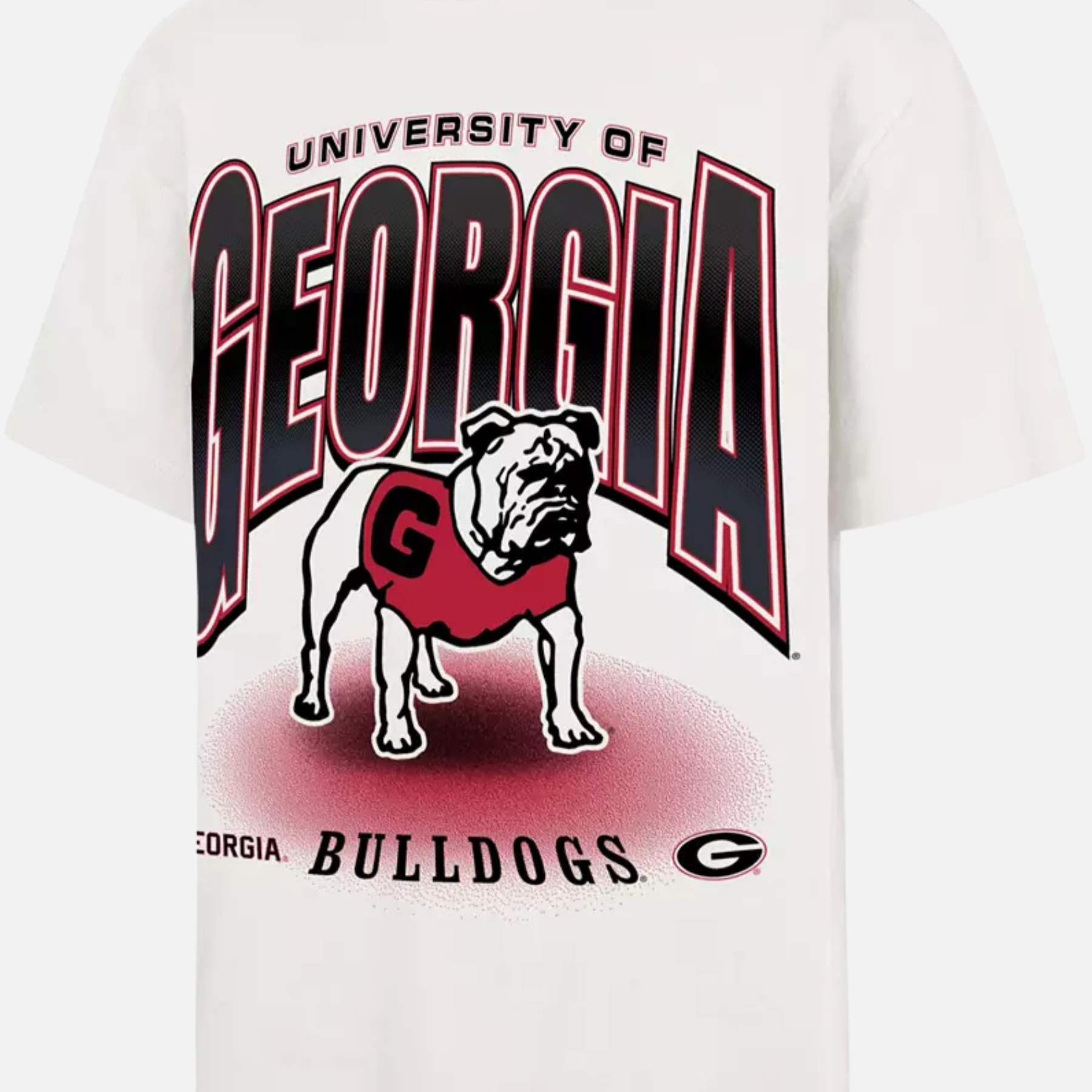 ‘47 Brand Georgia Bulldogs Team Flex Foundation Graphic Tee Sandstone White Vintage Style T-Shirt Dawgs UGA Fan Merch Men’s Shirts for Dawgs Athens GA Georgia Kempt MEnswear Store NEar ME