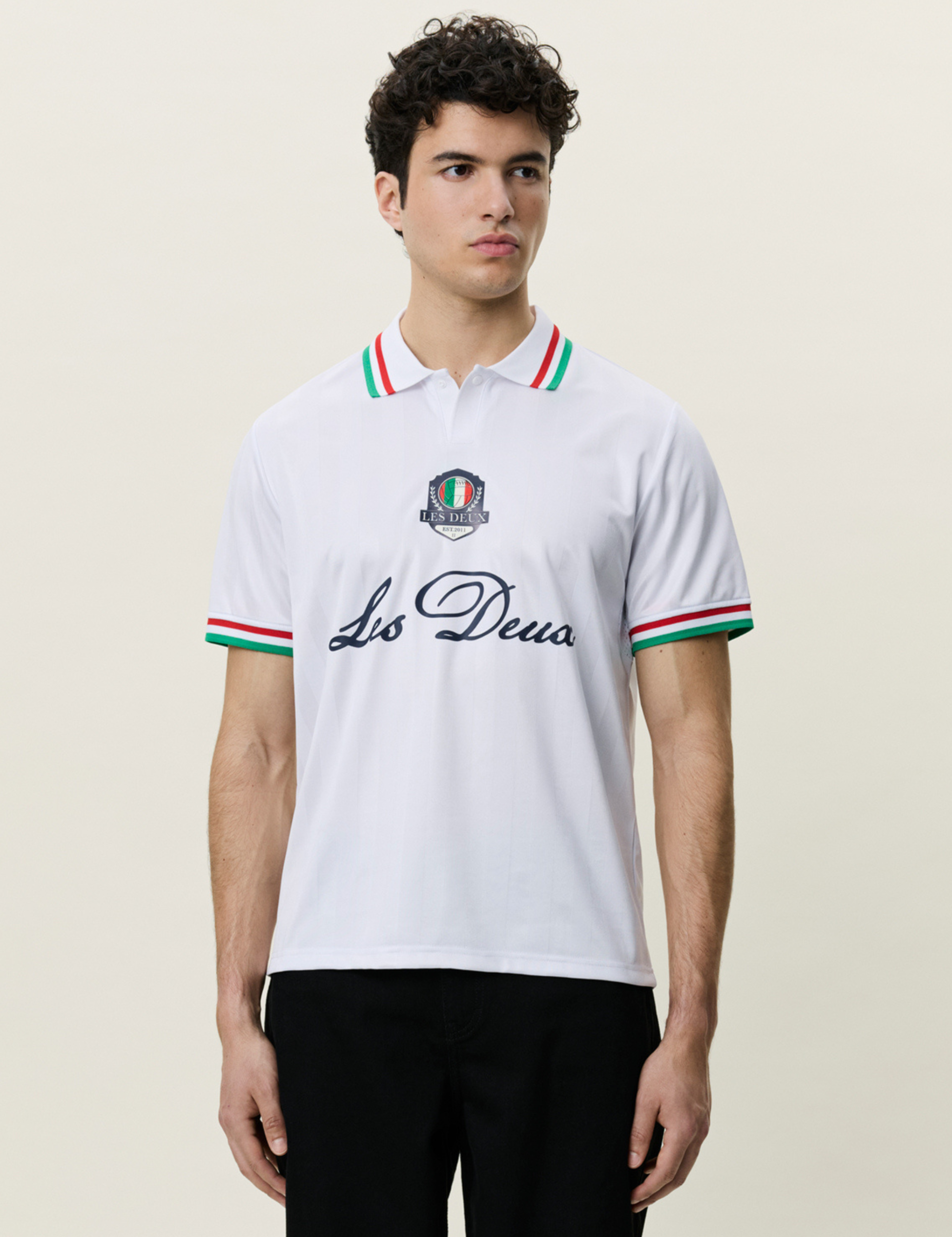 Les Deux Italy Football Jersey Ivory 2026 World Cup Soccer Merch Men’s Top for Men Lightweight Soft Sport Jerseys for Guys Athens GA Georgia Kempt Menswear Store Near Ne