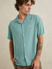 Rhythm Lucas SS Short Sleeve Shirt Seafoam Blue Collared Button Down Casual Mens Tops for Men Summer Shirts for Guys Athens GA Georgia Kempt Menswear Store Near Me