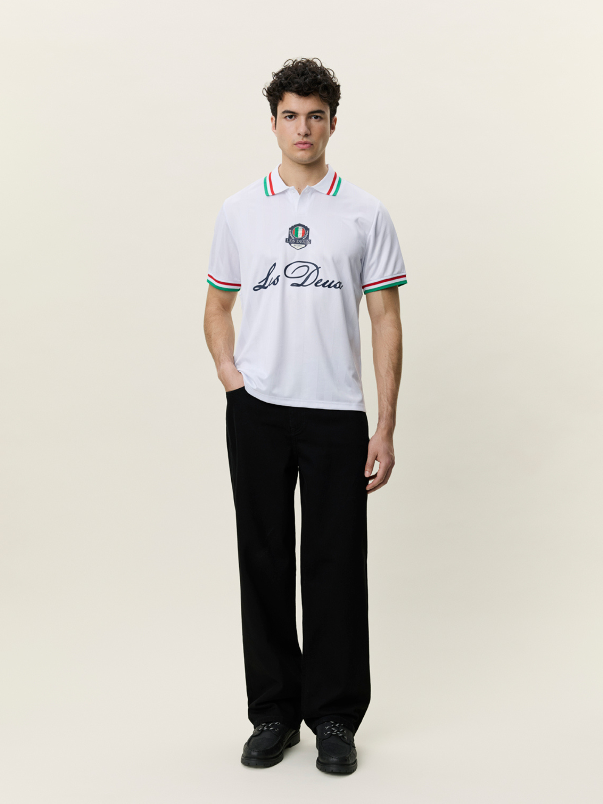 Les Deux Italy Football Jersey Ivory 2026 World Cup Soccer Merch Men’s Top for Men Lightweight Soft Sport Jerseys for Guys Athens GA Georgia Kempt Menswear Store Near Ne