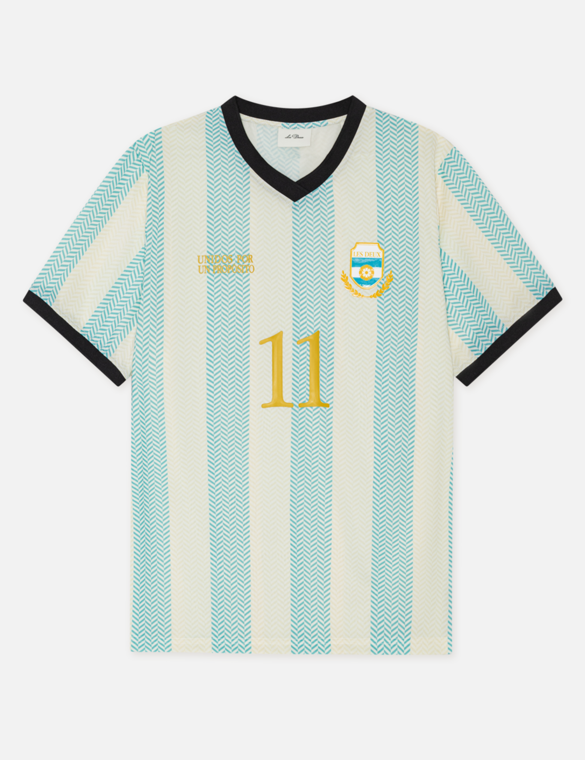 Les Deux Argentina Football Jersey Blue White Stripe  2026 World Cup Soccer Merch Men’s Top for Men Lightweight Soft Sport Jerseys for Guys Athens GA Georgia Kempt Menswear Store Near Ne