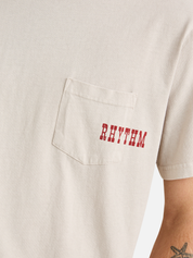 Rhythm Durango Vintage Pocket Short Sleeve T-Shirt Men’s Tops for Men Summer Outfits Cool Unique Pocket Tees White Athens GA Georgia Kempt Menswear Store Near Me