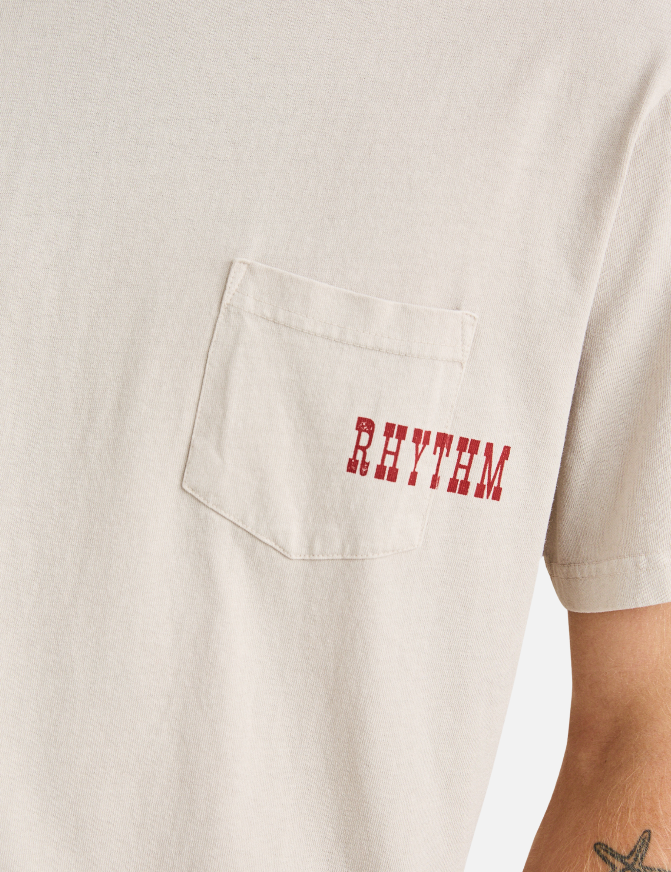 Rhythm Durango Vintage Pocket Short Sleeve T-Shirt Men’s Tops for Men Summer Outfits Cool Unique Pocket Tees White Athens GA Georgia Kempt Menswear Store Near Me