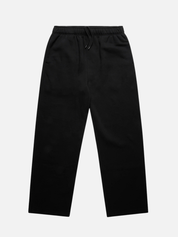 AS Colour Relaxed Cuffless Track Sweatpants Black Fleece Bottoms - front flat