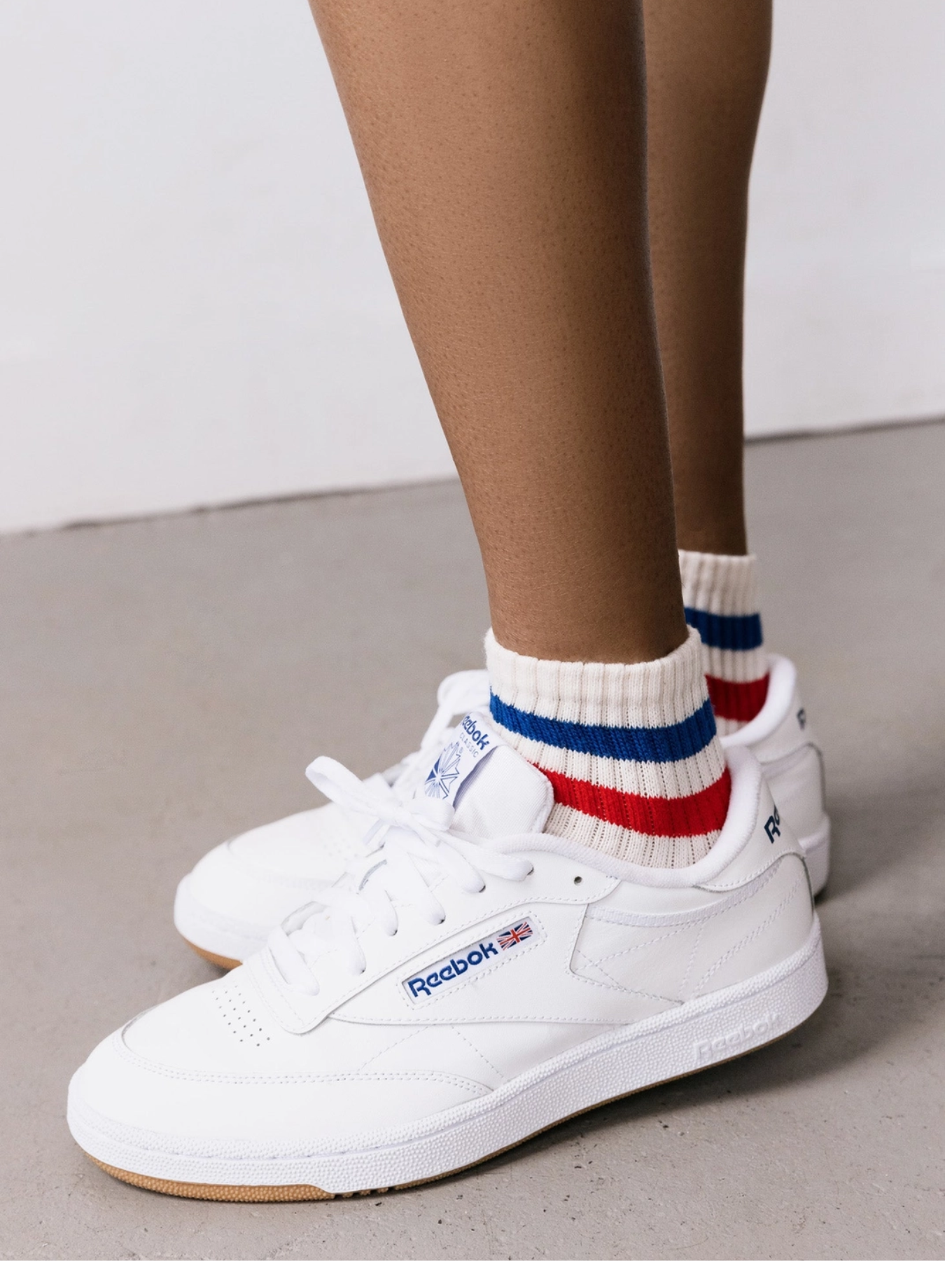 Retro Stripe Quarter Crew Sock