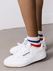 Retro Stripe Quarter Crew Sock