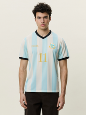Les Deux Argentina Football Jersey Blue White Stripe  2026 World Cup Soccer Merch Men’s Top for Men Lightweight Soft Sport Jerseys for Guys Athens GA Georgia Kempt Menswear Store Near Ne