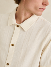 Rhythm Sundown SS Short Sleeve Shirt Button Down Collared Men’s Tops for Men Casual Shit for Guys Natural White Closet Basic Staple Shirt for Guys Athens GA Georgia Kempt Menswear Store Near Me