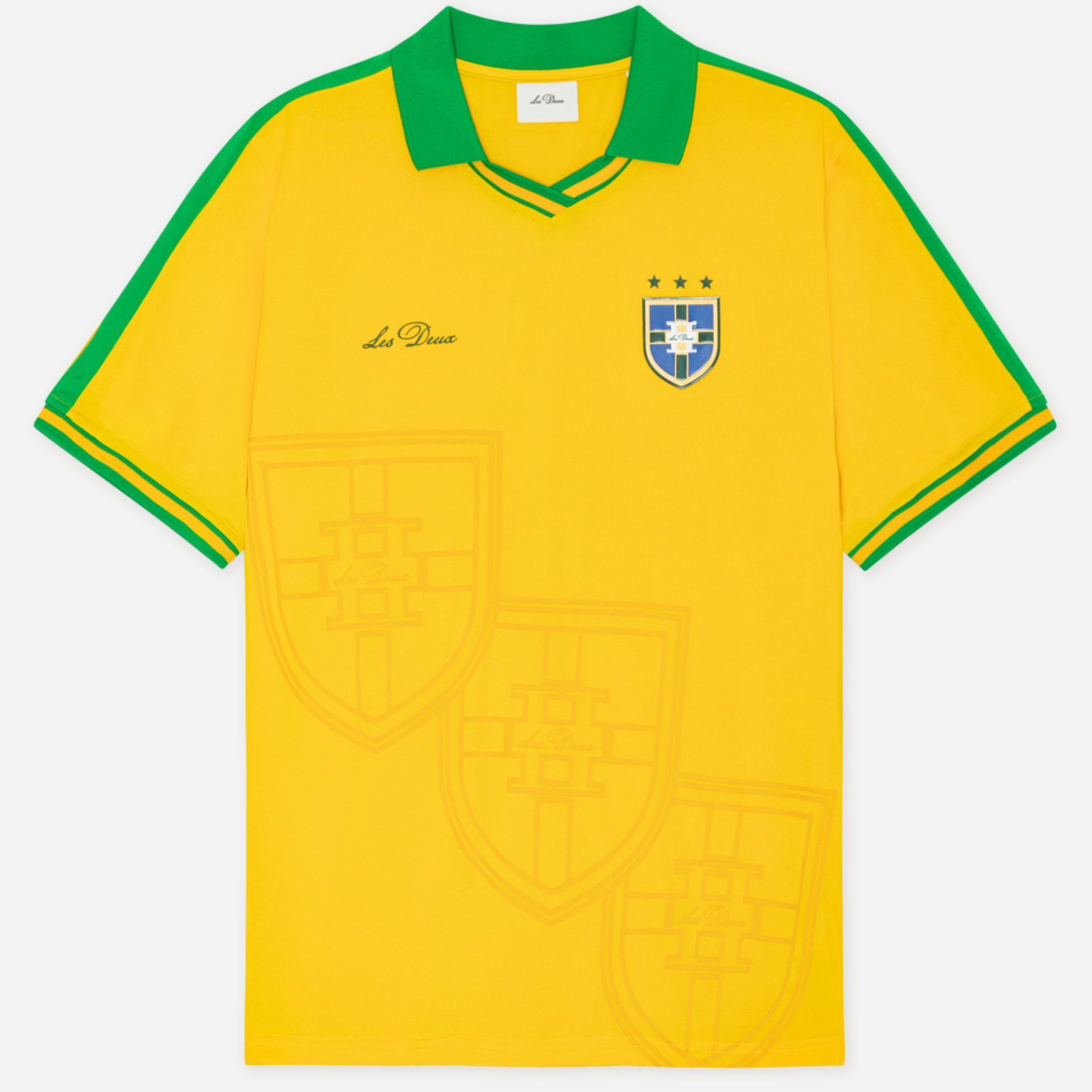 Les Deux Brazil Football Jersey Yellow Green 2026 World Cup Soccer Merch Men’s Top for Men Lightweight Soft Sport Jerseys for Guys Athens GA Georgia Kempt Menswear Store Near Ne