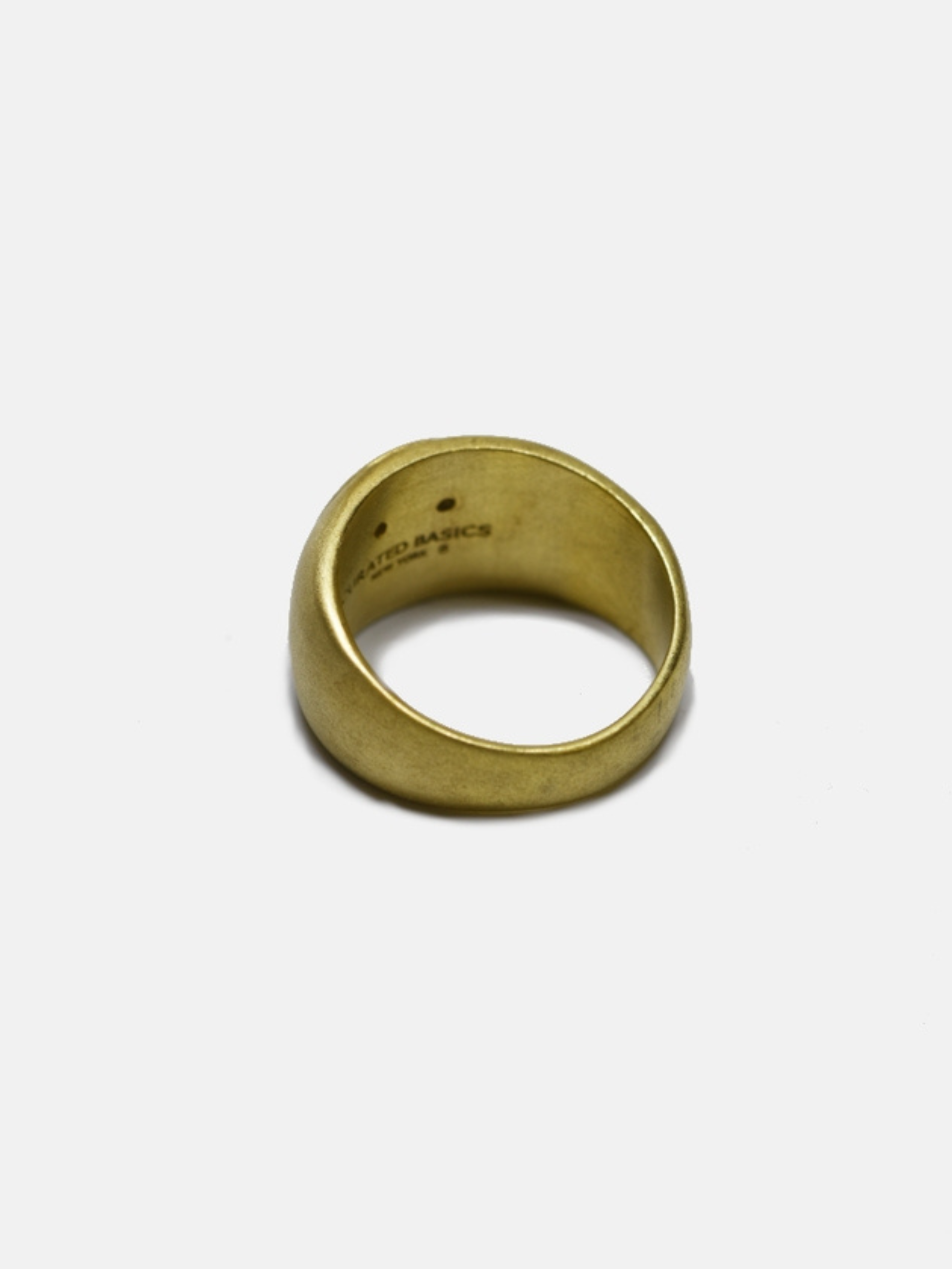 Curated Basics NYC Jewelry Accessories Smiley Brass Ring Gold Athens GA Georgia Kempt Menswear Store Near Me