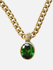Curated Basics Jewelry Green Zircon Pendant Necklace Accessories for Men Men’s Jewelry Athens GA Georgia Kempt Menswear Store Near Me