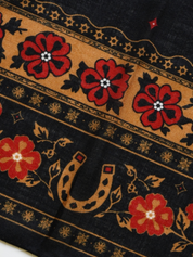 Western Floral Horseshoe Wool Bandana