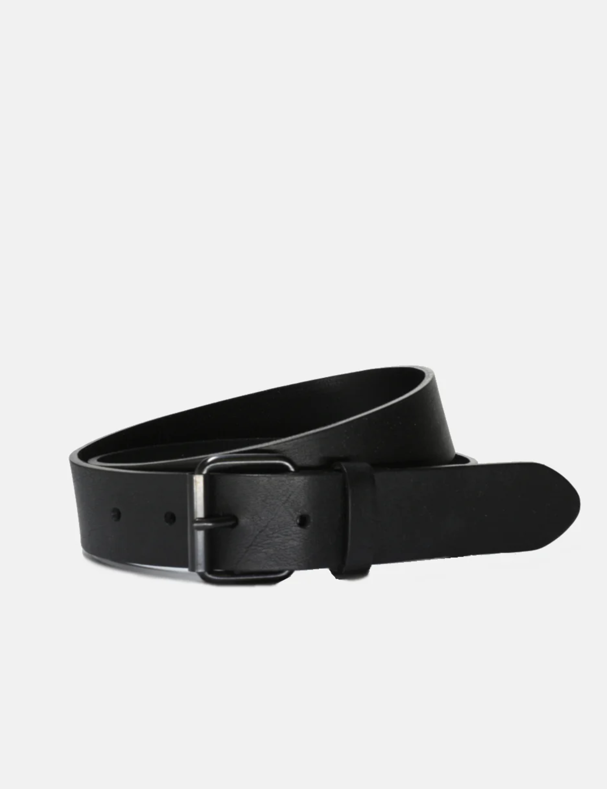curated basics black leather belt genuine calfskin leather made in germany kempt athens ga georgia men's clothing store