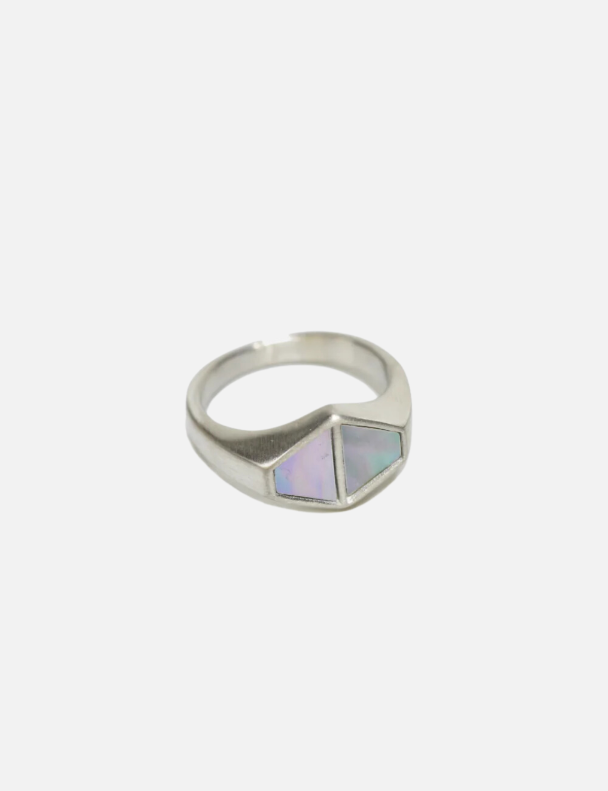 Curated Basics Black Shell Duo Triangles Ring Kempt Athens Mens Clothing Store