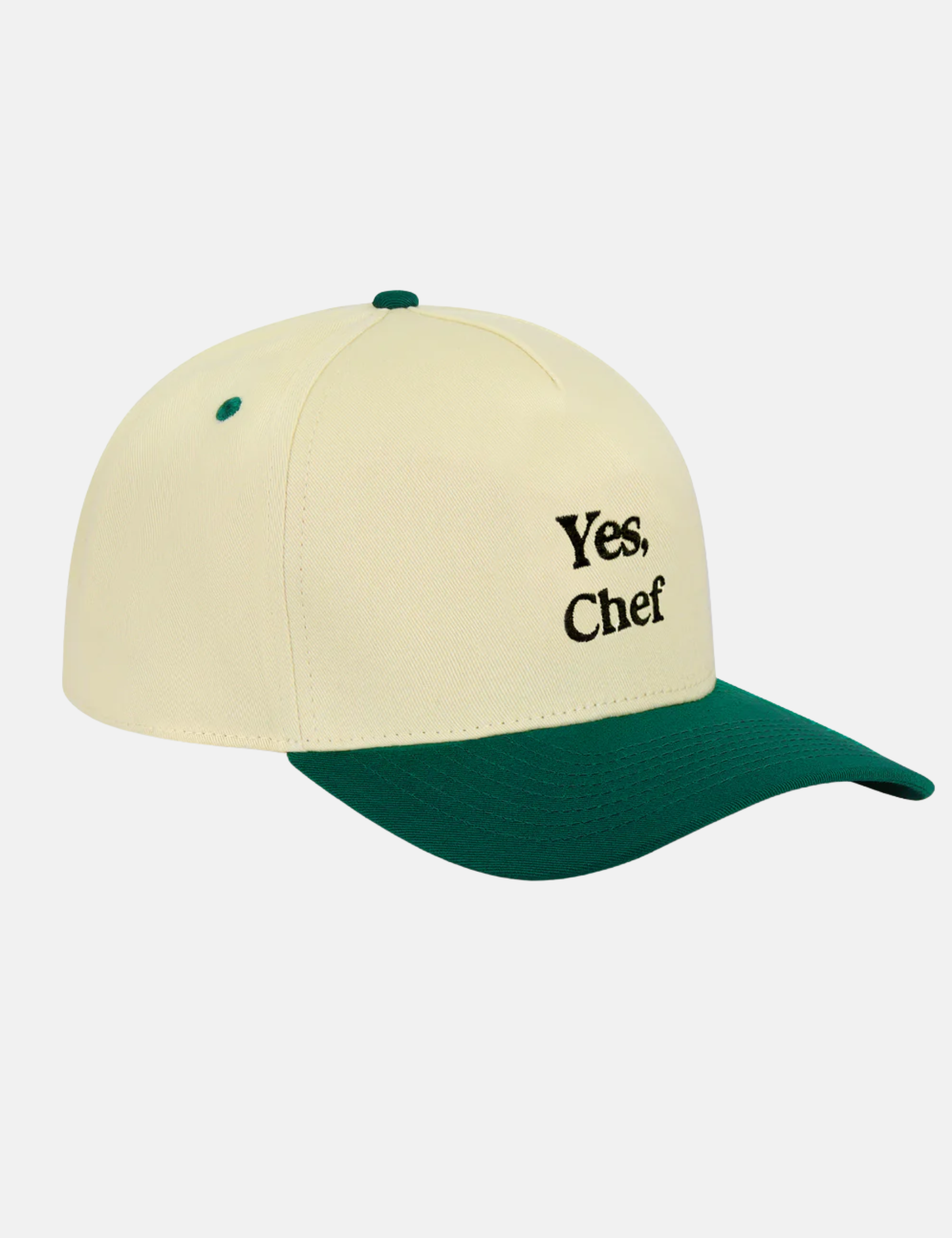 Dad Brand Yes Chef Snapback Hat Cream Green Men's High Profile Structured Embroidered Dad Cap For Men Athens GA Georgia Kempt Menswear Store Near Me