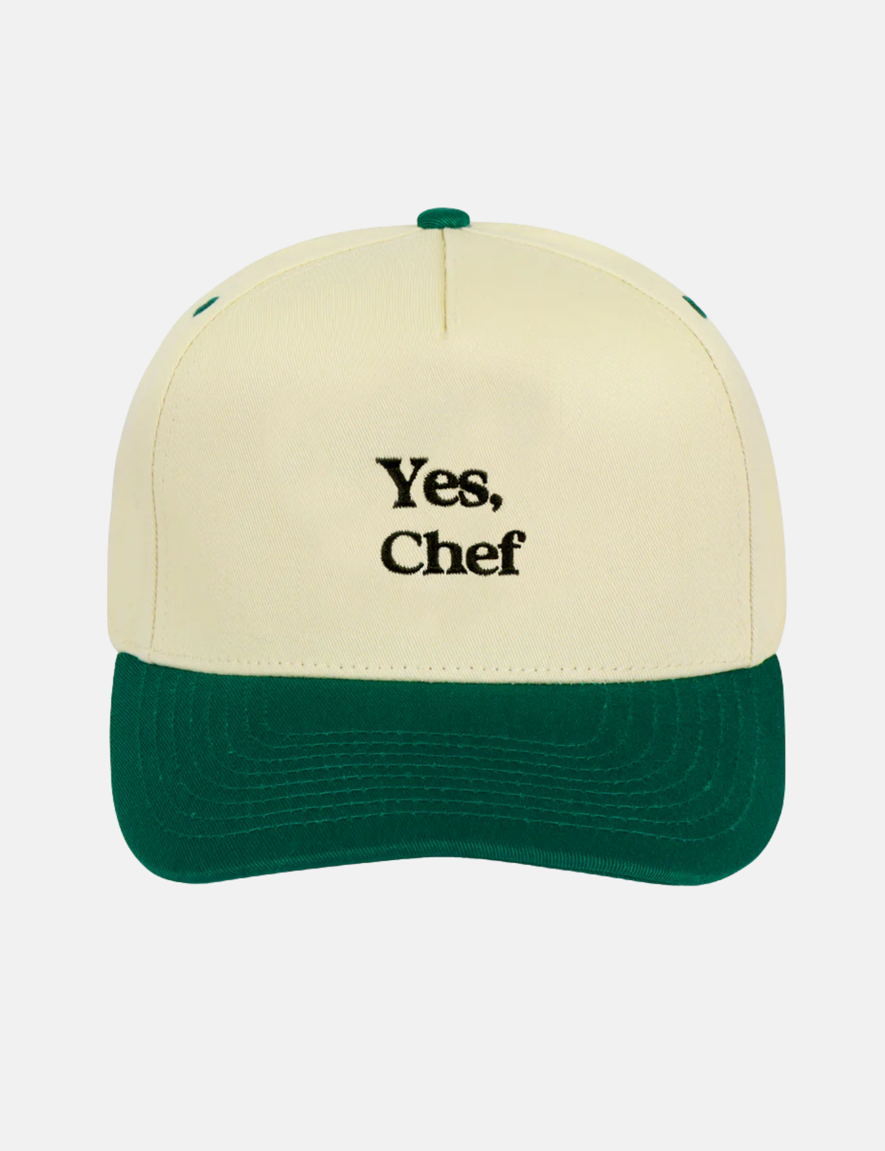 Dad Brand Yes Chef Snapback Hat Cream Green Men's High Profile Structured Embroidered Dad Cap For Men Athens GA Georgia Kempt Menswear Store Near Me