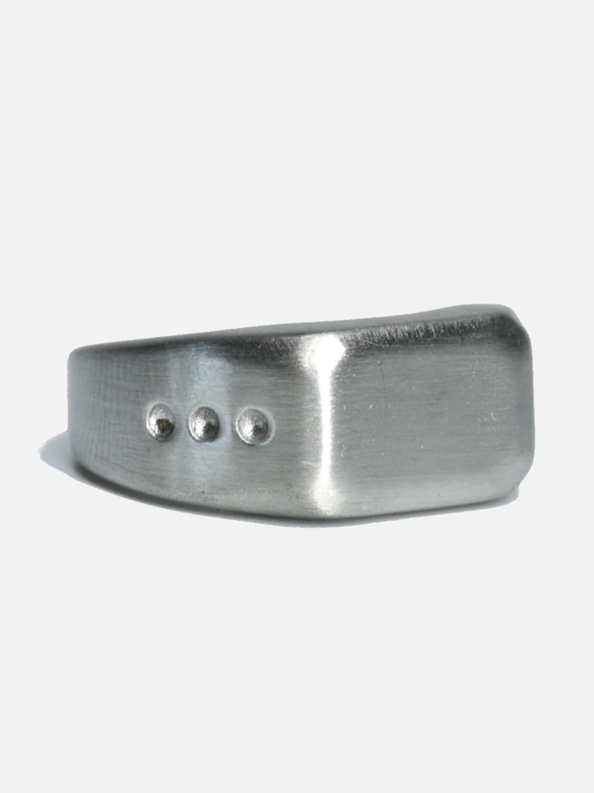 curated basics dotted solid steel signet ring kempt athens ga georgia men's clothing store jewelry