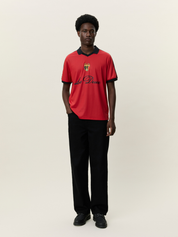 Les Deux Belgium Football Jersey Red Black 2026 World Cup Soccer Merch Men’s Top for Men Lightweight Soft Sport Jerseys for Guys Athens GA Georgia Kempt Menswear Store Near Ne