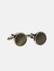 Curated Basics Black Pearl Steel Cufflinks Formalwear Accessories for Men Athens GA Georgia Kempt Menswear Store Near Me