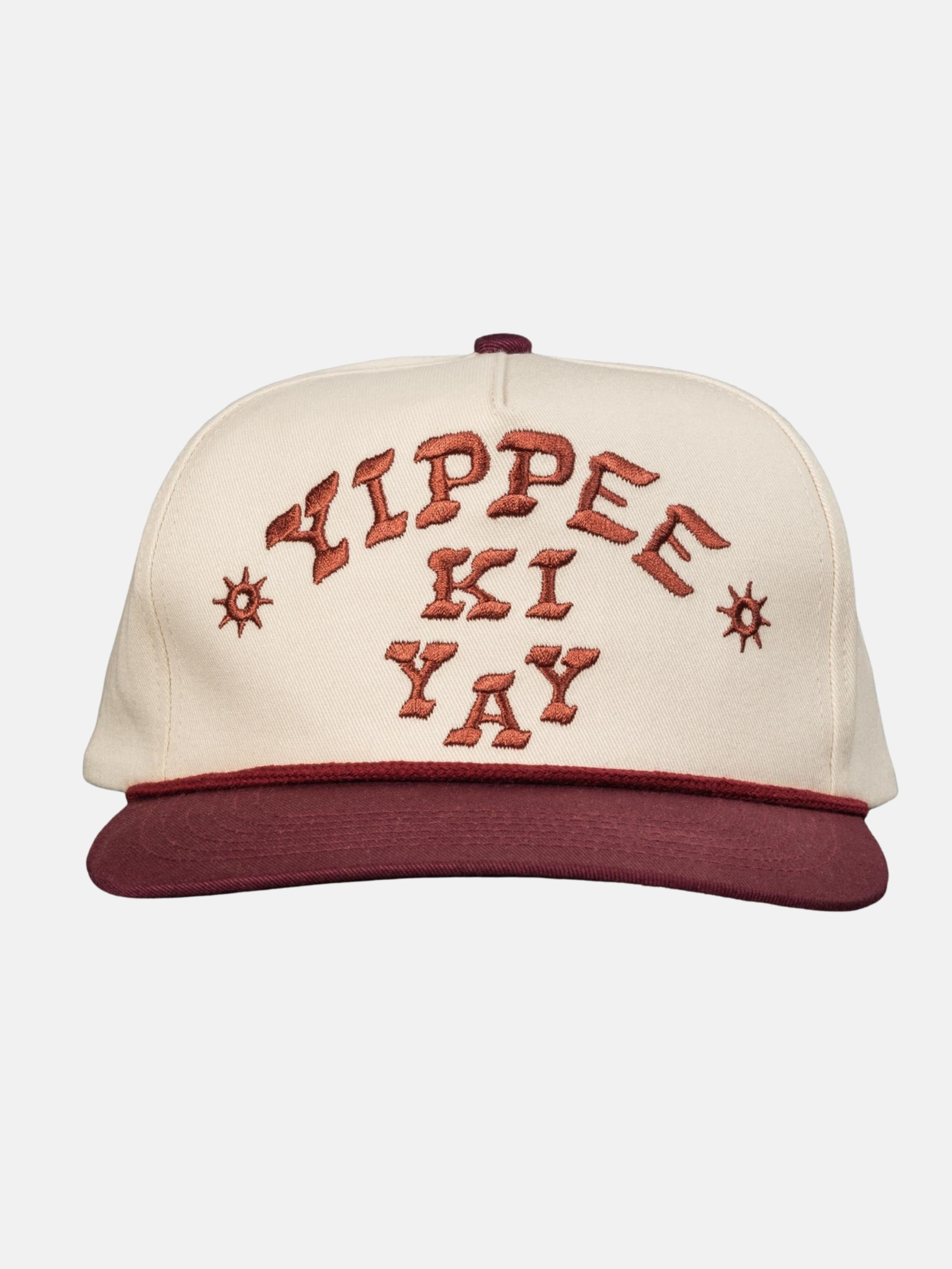 Sendero Provisions Yippee Ki Yay Hat Men’s Headwear Cream White Maroon Red Hat Athens GA Georgia Kempt Menswear Store Near Me