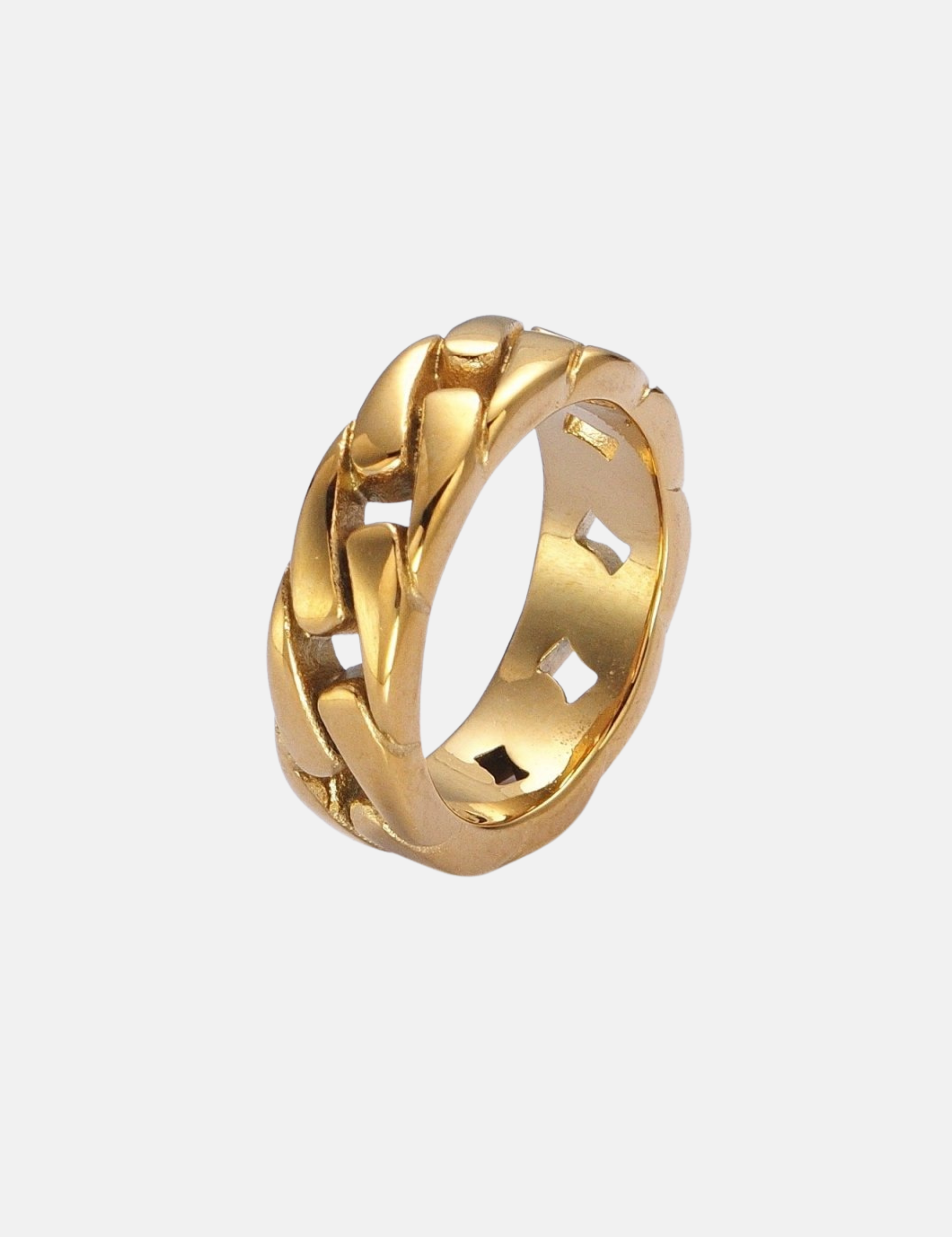 Aim Eternal Stainless Steel Flat Curb Chain Link Ring Silver Gold Accessories for Guys Men”s Jewelry Rings for Men Athens GA Georgia Kempt Menswear Store Near Me