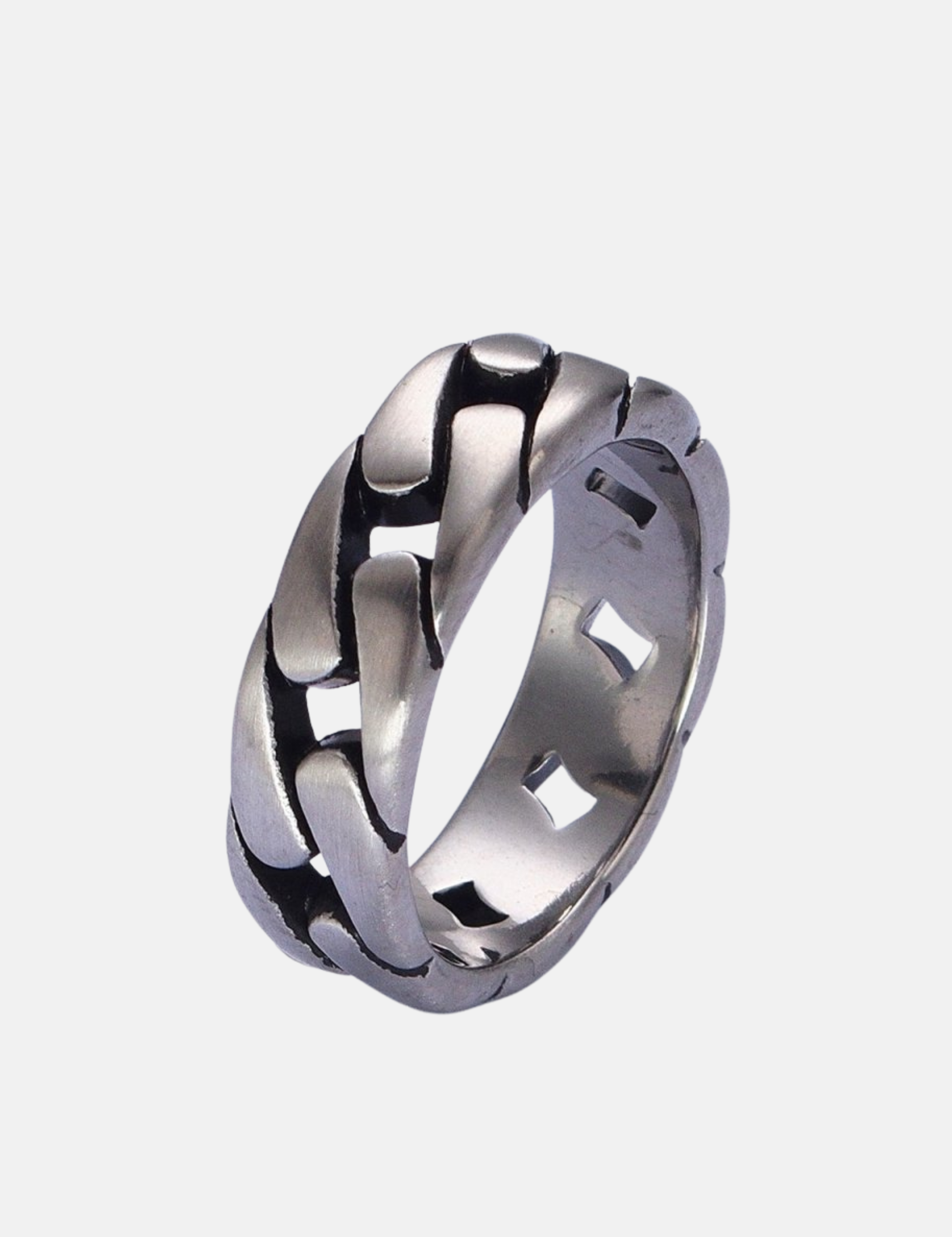 Aim Eternal Stainless Steel Flat Curb Chain Link Ring Silver Gold Accessories for Guys Men”s Jewelry Rings for Men Athens GA Georgia Kempt Menswear Store Near Me