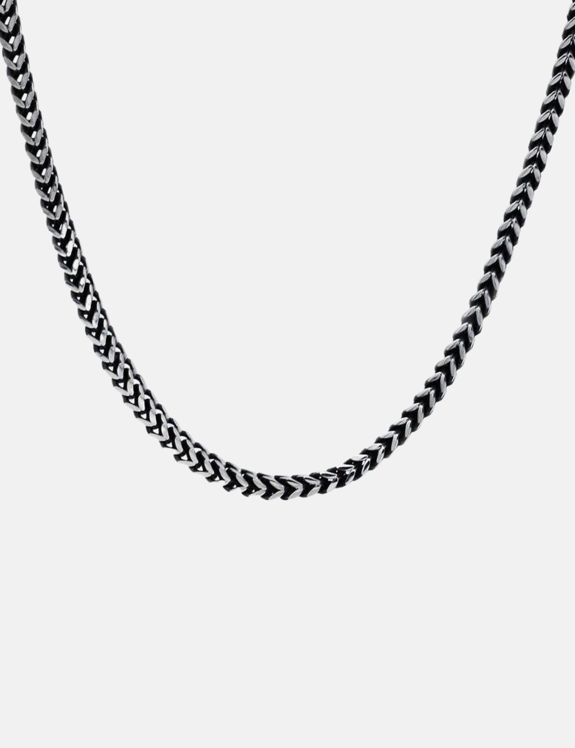 Blackjack Men’s Jewelry Stainless Darkened Steel Franco Link Chain Silver Black Men’s Jewelry Accessories for Men Men’s Necklaces for Guys Athens GA Georgia Kempt Menswear Store Near Me