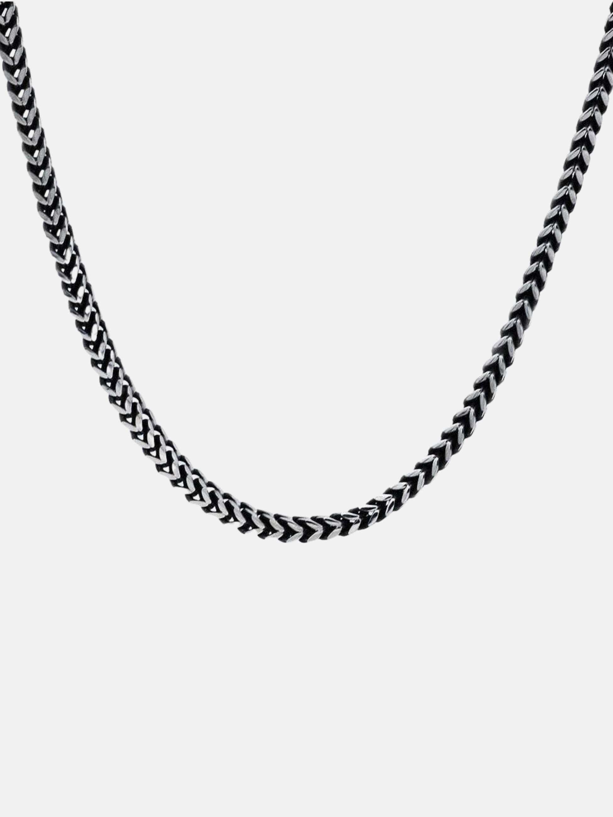 4mm Darkened Franco Link Chain Necklace