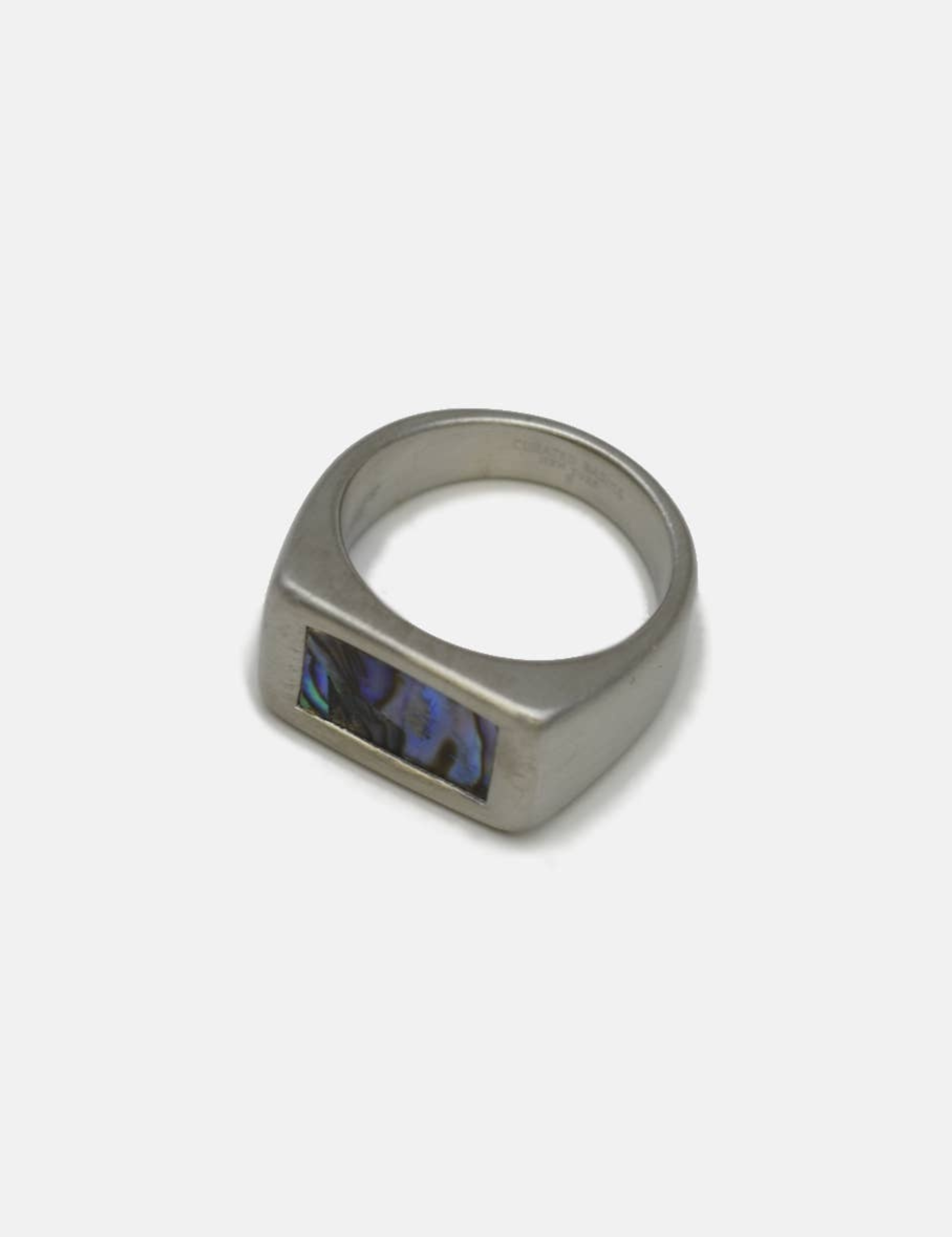 Curated Basics Abalone Inlay Ring Steel Men’s Accessories Jewelry for Men Rings for Guys Athens GA Georgia Kempt Menswear Store Near Me
