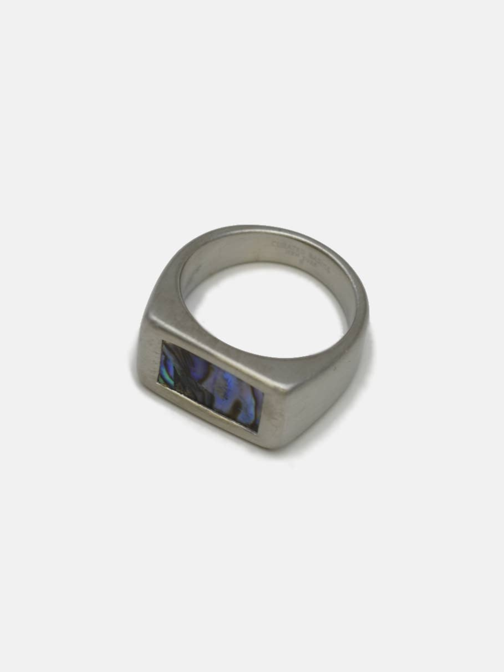 Curated Basics Abalone Inlay Ring Steel Men’s Accessories Jewelry for Men Rings for Guys Athens GA Georgia Kempt Menswear Store Near Me