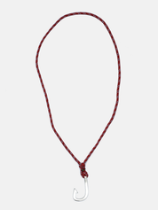 Curated Basics Paracord Steel Fish Hook Bracelet Necklace Red Accessories for Men Men’s Jewelry Gifts for Guys Athens GA Georgia Kempt Menswear Store Near Me