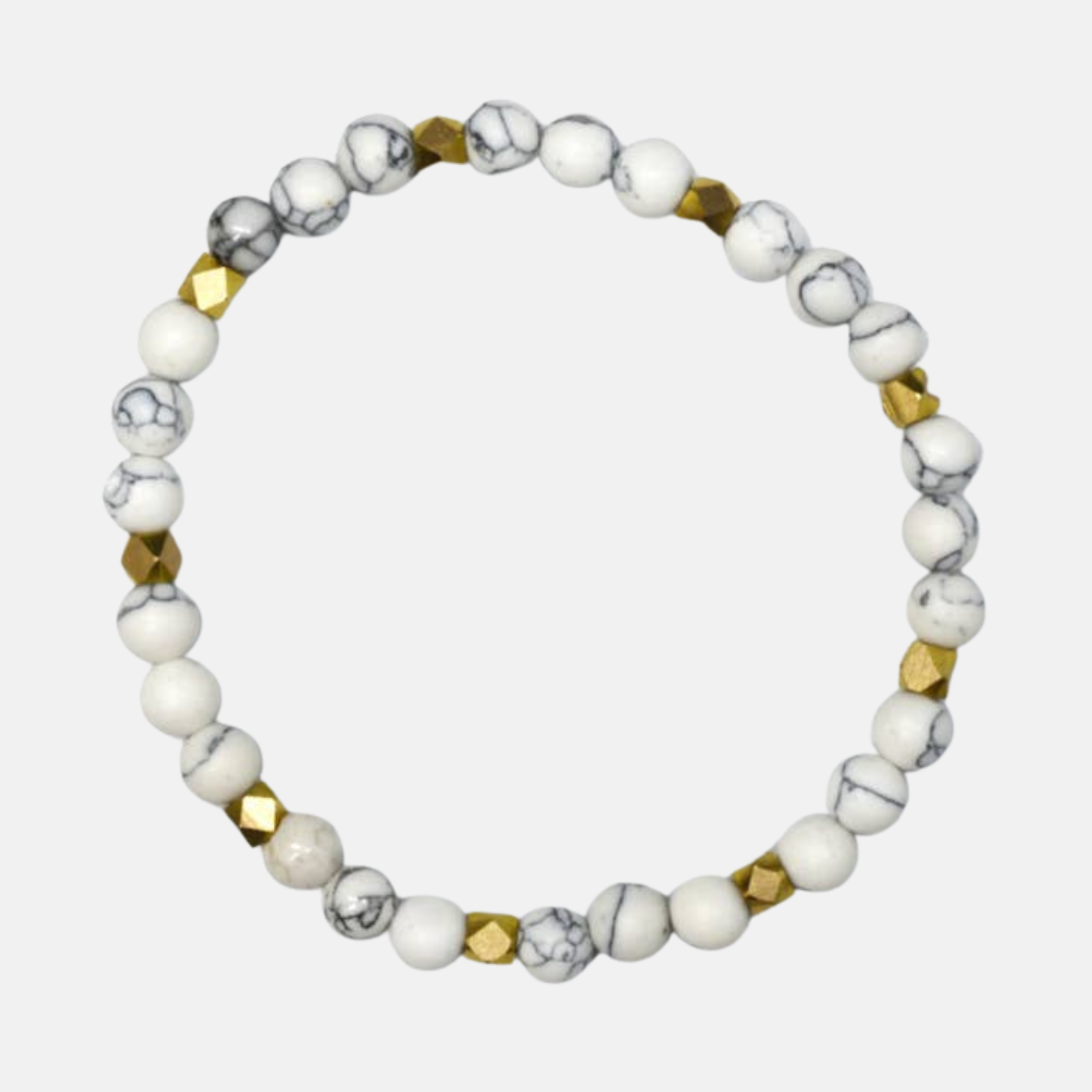 Curated Basics White Turquoise Stretch Beaded Bracelet Men’s Jewelry for Men Bracelets for Guys Athens GA Georgia Kempt Menswear Store Near Me