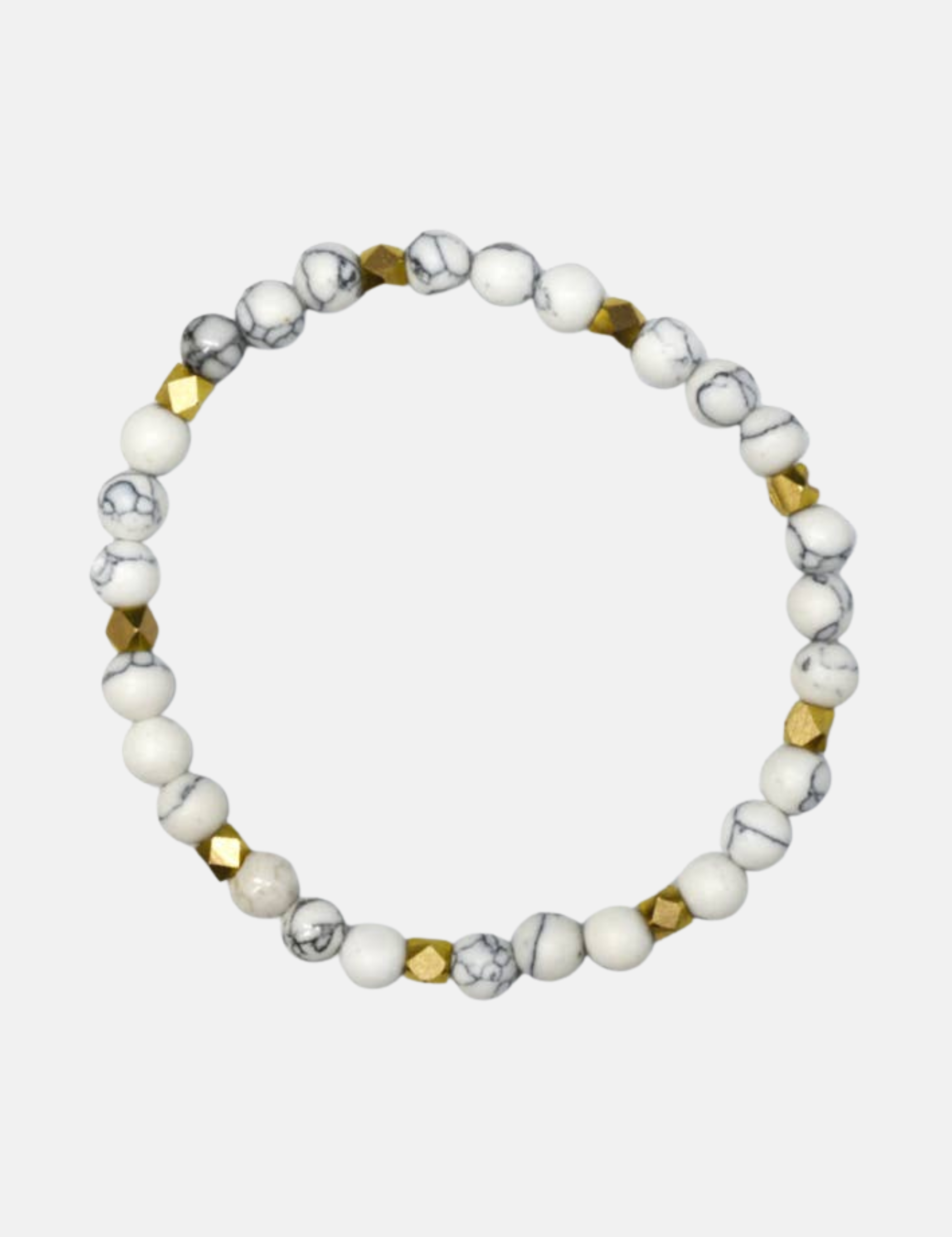 Curated Basics White Turquoise Stretch Beaded Bracelet Men’s Jewelry for Men Bracelets for Guys Athens GA Georgia Kempt Menswear Store Near Me