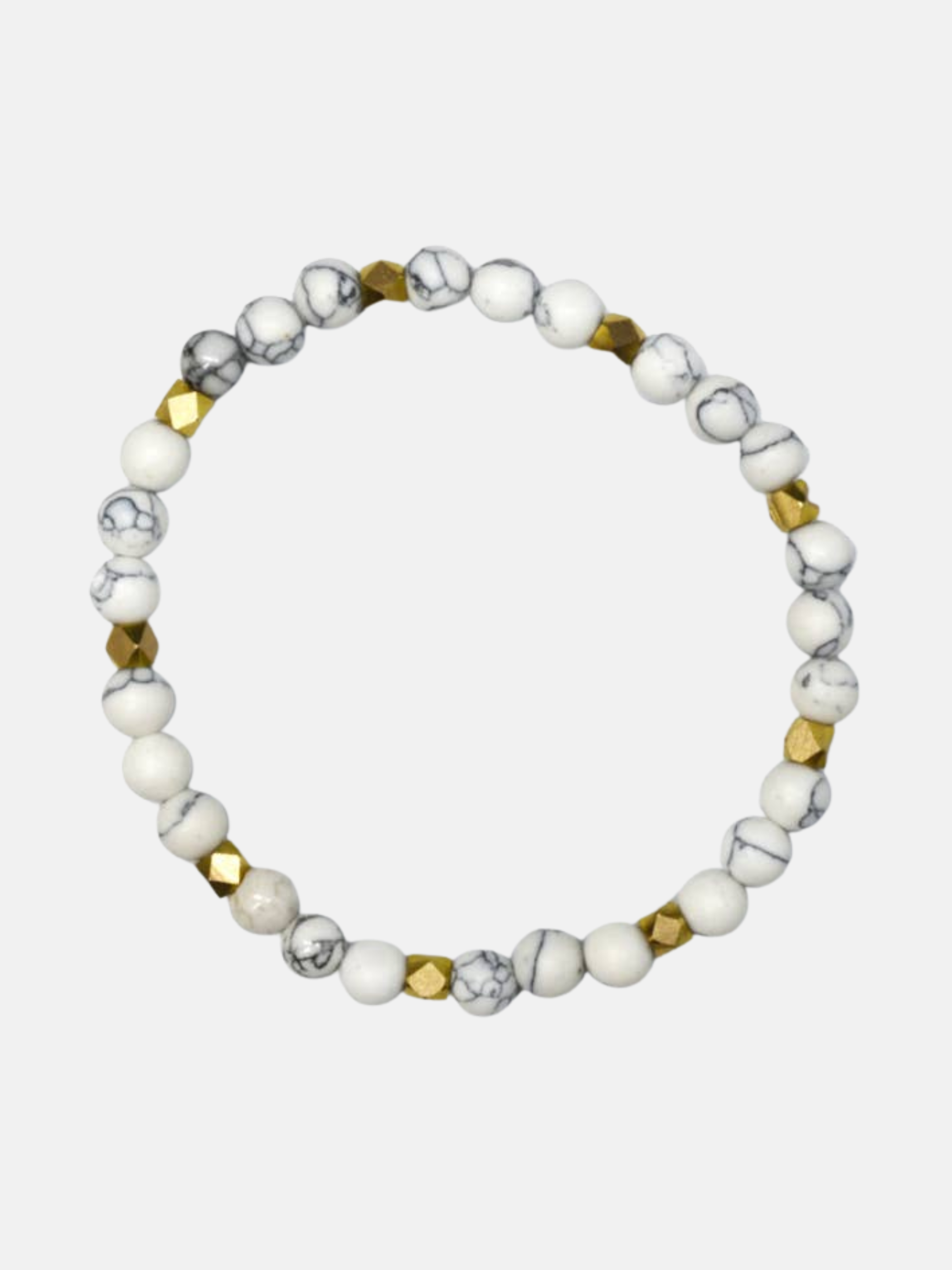 Curated Basics White Turquoise Stretch Beaded Bracelet Men’s Jewelry for Men Bracelets for Guys Athens GA Georgia Kempt Menswear Store Near Me