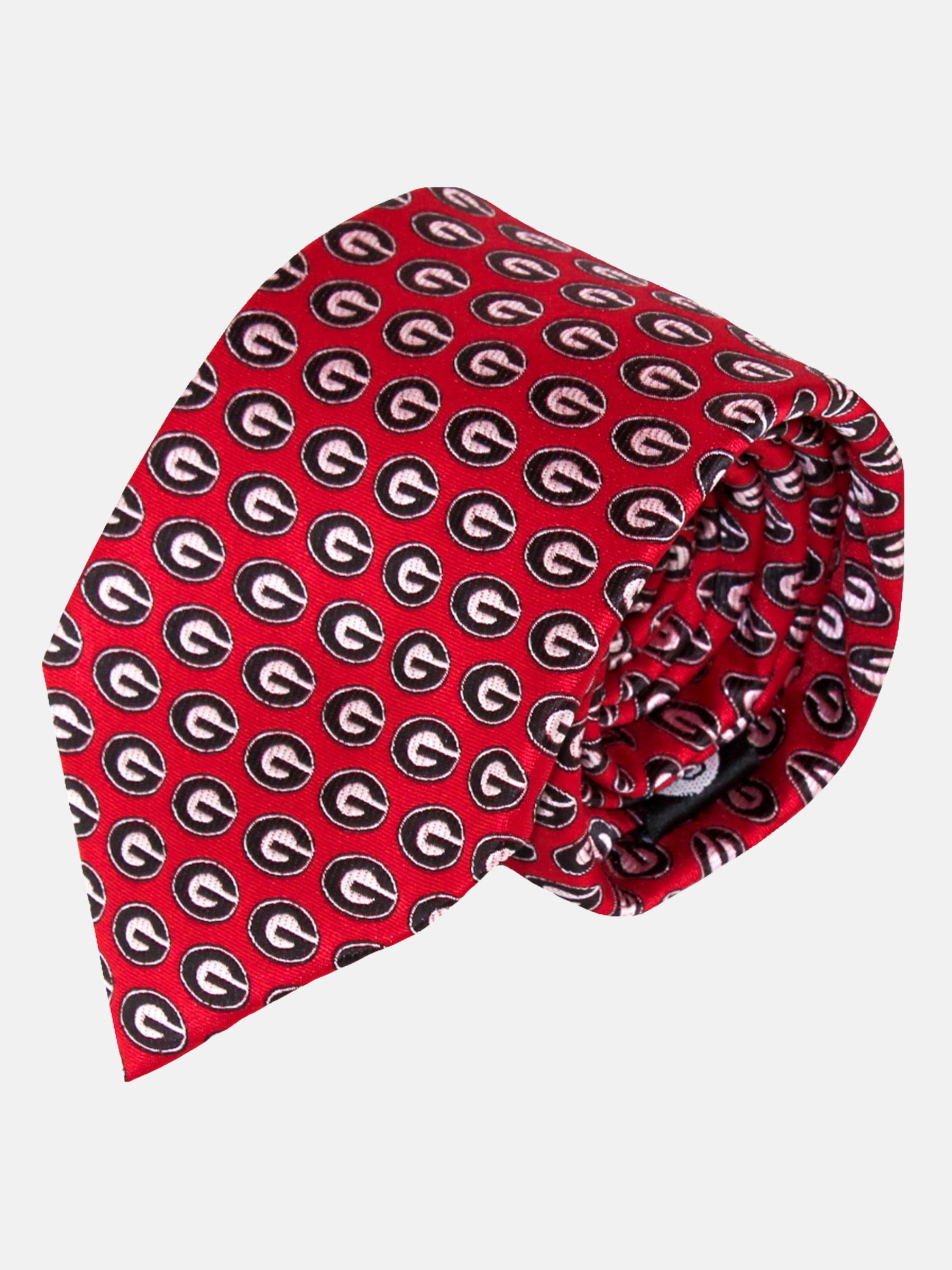 Donegal Bay Georgia Bulldogs Dawgs UGA tie necktie “G” Repeating Pattern  Red Black Graduation Gift Athens GA Georgia Kempt Menswear Store Near Me