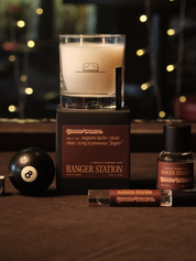Ranger Station Eau de Parfum in Smooth Operator Scent 50mL bottle styled with other sizes in studio