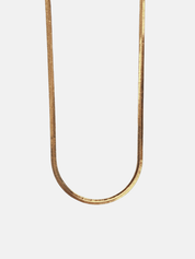 3mm Herringbone Gold Chain Necklace
