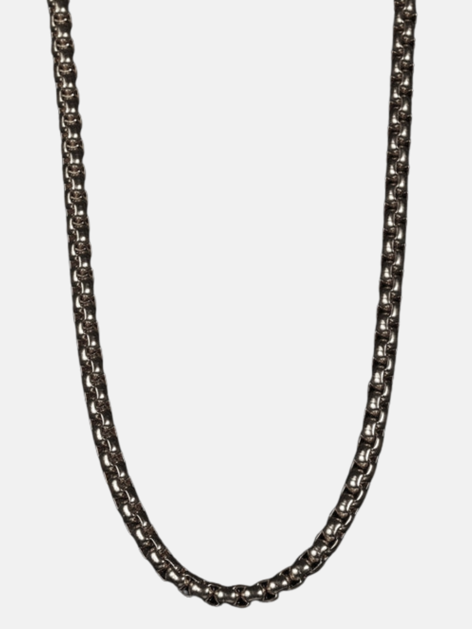 4mm Stainless Steel Round Box Chain Necklace