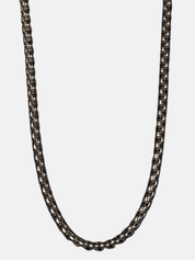 4mm Stainless Steel Round Box Chain Necklace