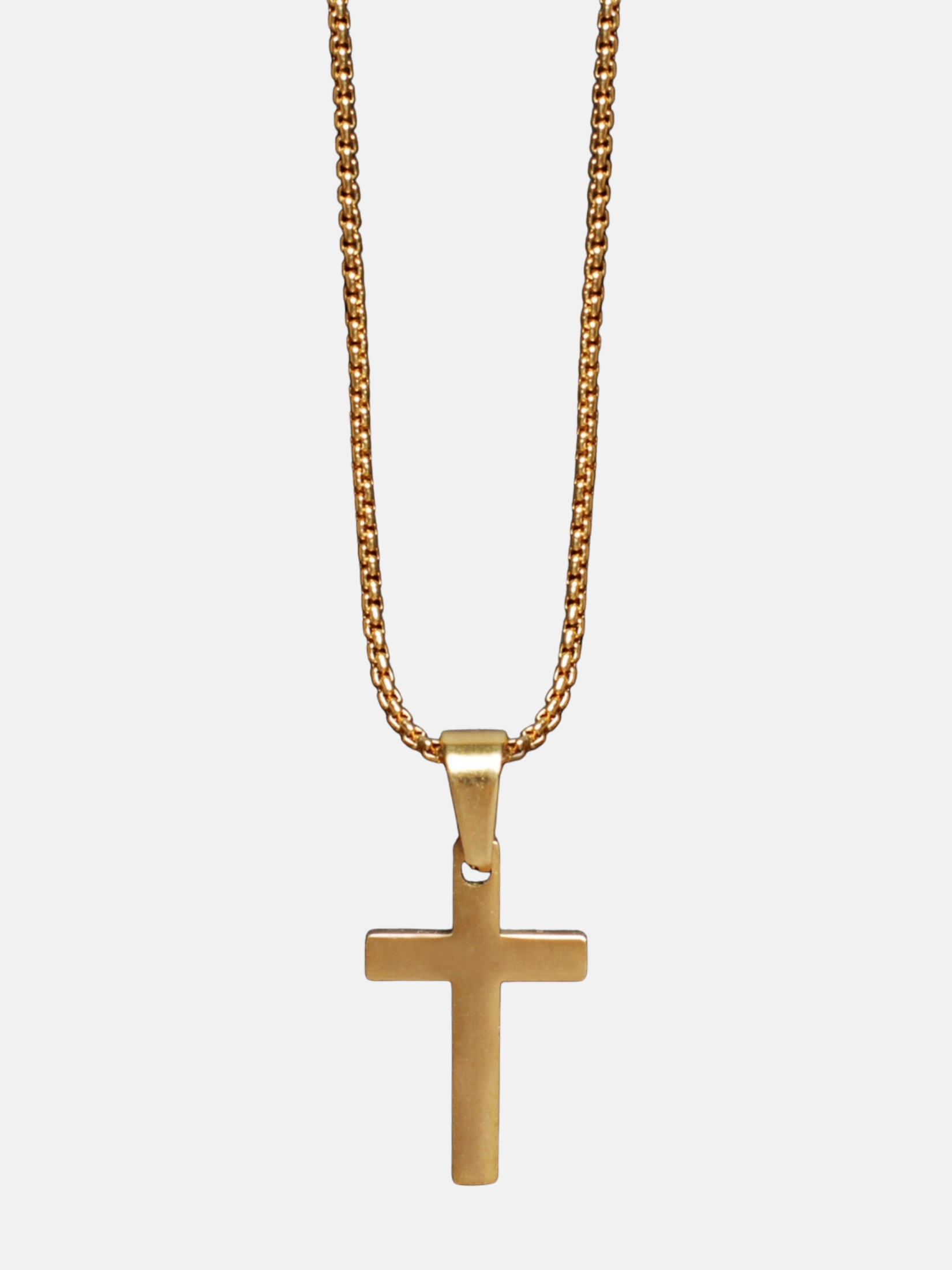 Medium Cross Steel Necklace