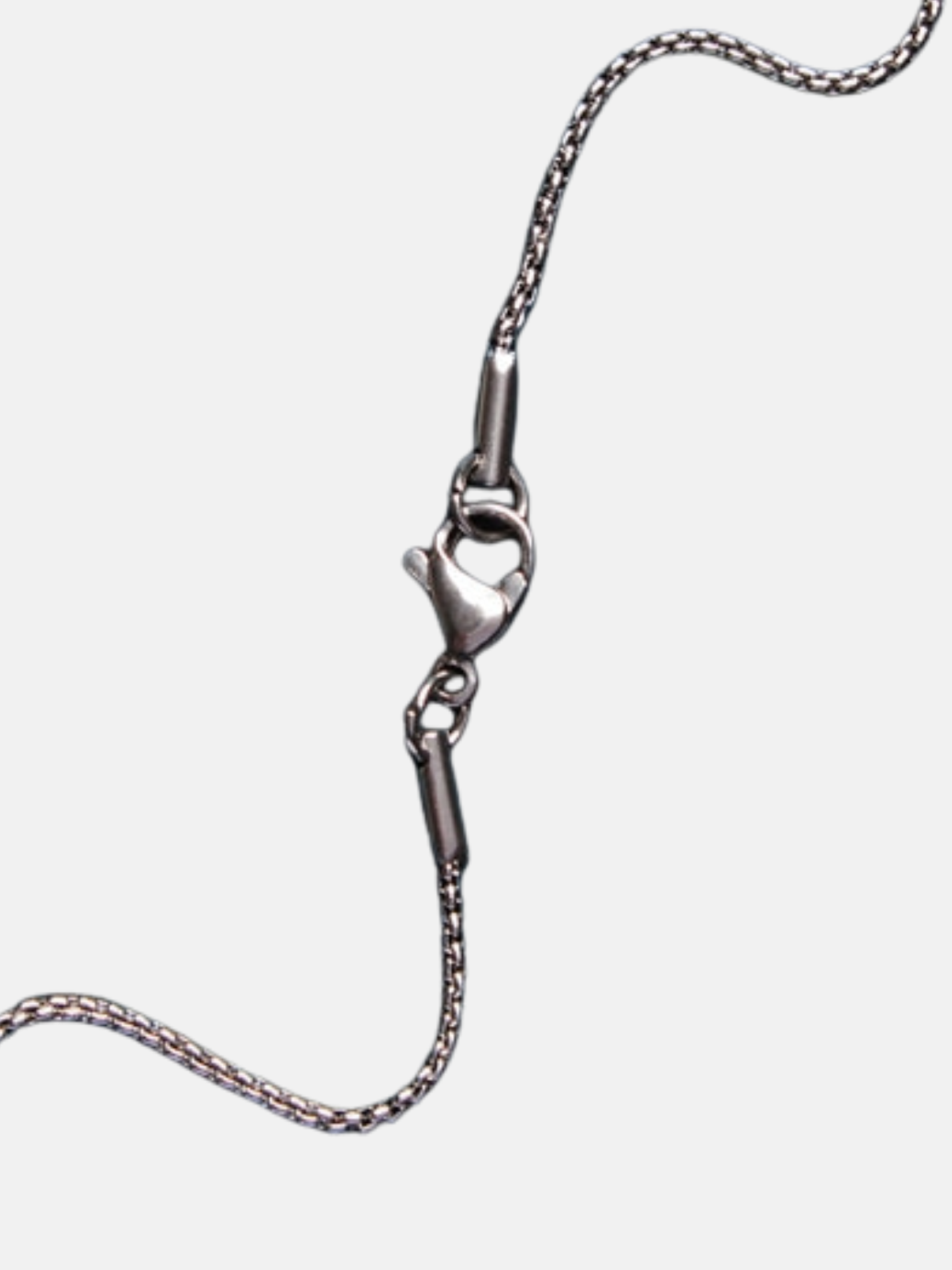 Waterproof Ring on Stainless Steel Round Box Chain Necklace