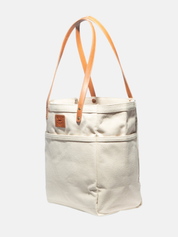 Will Leather Goods Waxed Canvas Work Tote - Natural