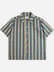 Far Afield Busey Short Sleeve Shirt Multi Floral Stripe Pattern Design Collared Button Up Men’s Casual Shirt Tops for Men Athens GA Georgia Kempt Menswear Store Near Me
