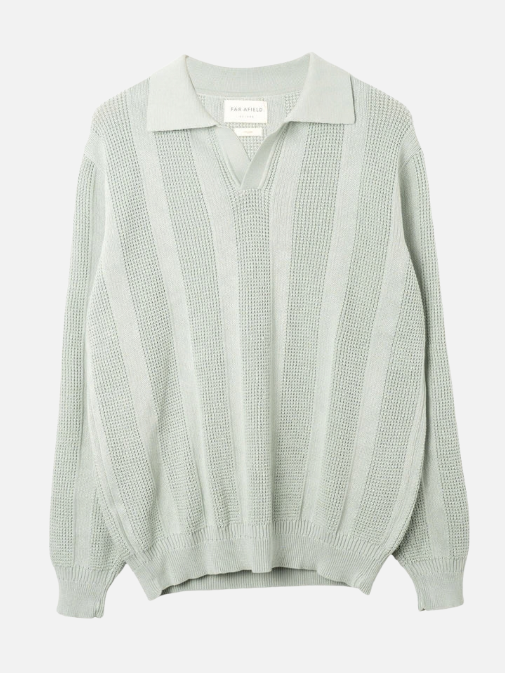 Far Afield Clifford Knitted Polo - Aqua Blue