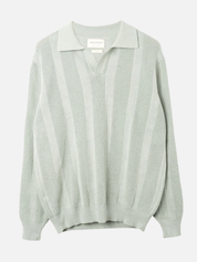 Far Afield Clifford Knitted Polo - Aqua Blue
