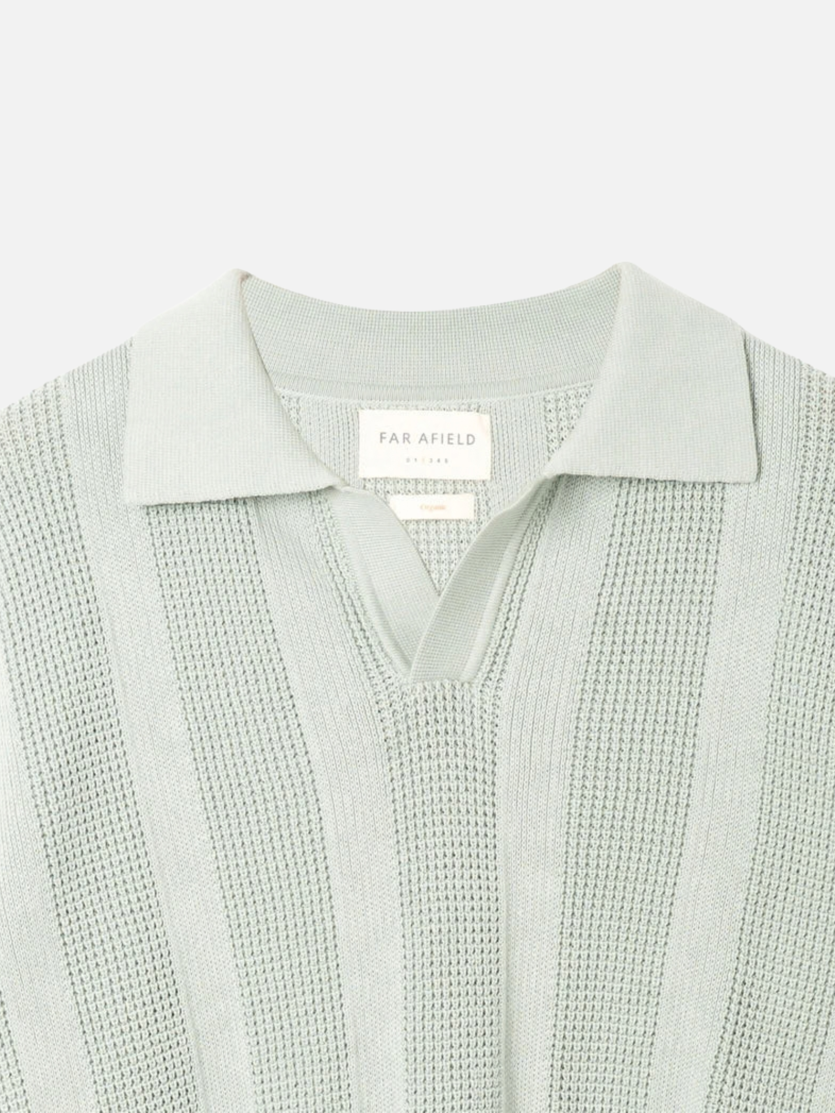 Far Afield Clifford Knitted Polo - Aqua Blue