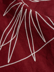 Far Afield Veloso Shirt Embroidered Palms Red Embroidery Details Men’s Button Up Cropped Shirt Tops for Men Spring Summer Outfits for Guys Athens GA Georgia Kempt Menswear Store Near Me