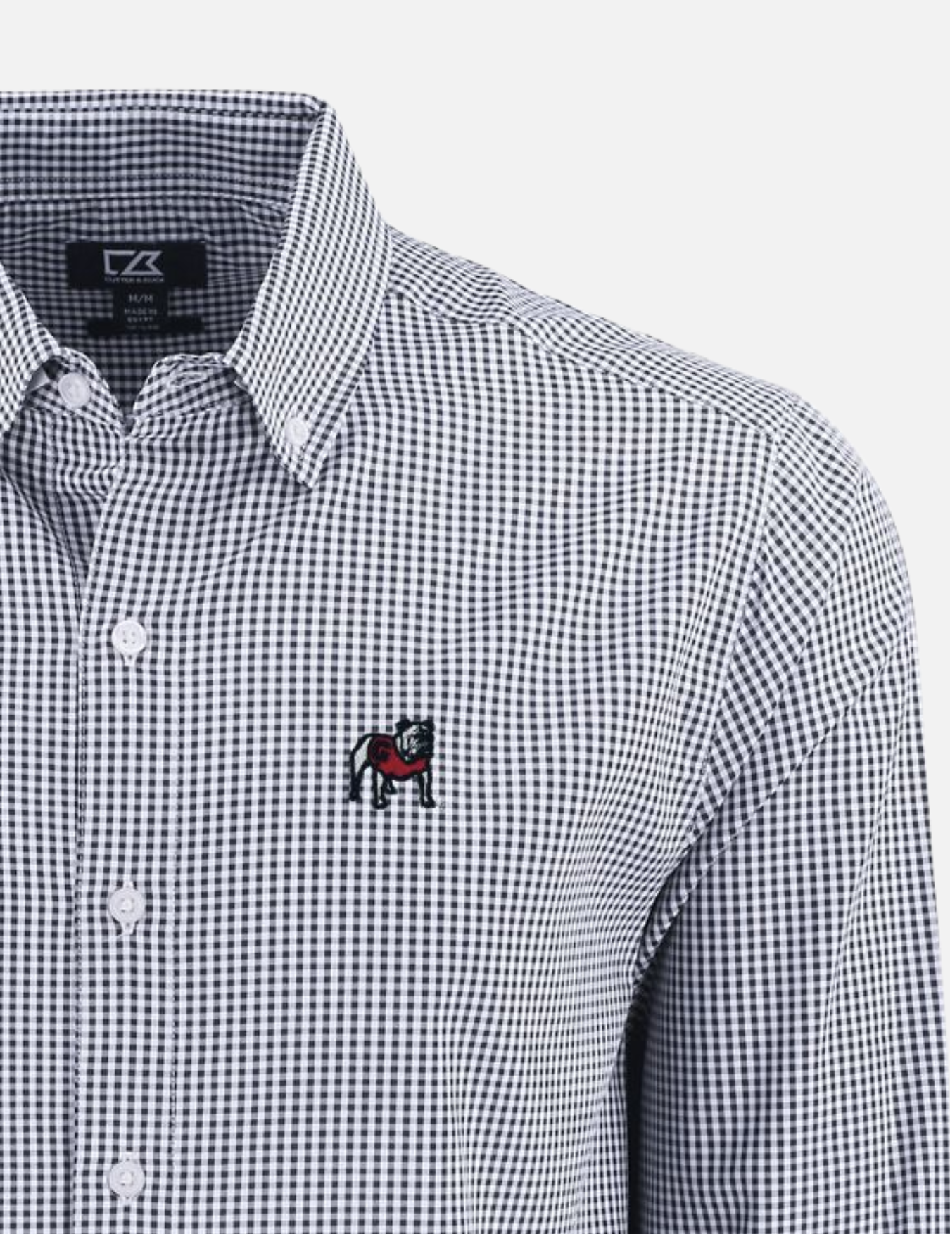 Georgia Bulldogs Performance Button Down Shirt Cutter and Buck Standing Dawg Kempt Athens GA UGA Mens Shop